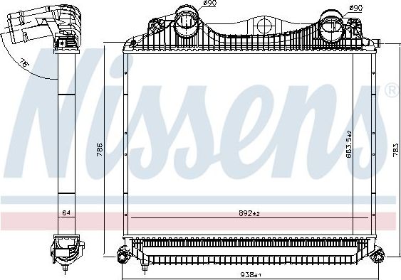 Интеркулер Nissens. Артикул 97015