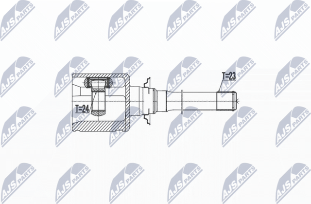 Шрус внутренний (граната) NTY передний правый для Toyota Highlander II (U40) 2007-2014. Артикул NPW-TY-082