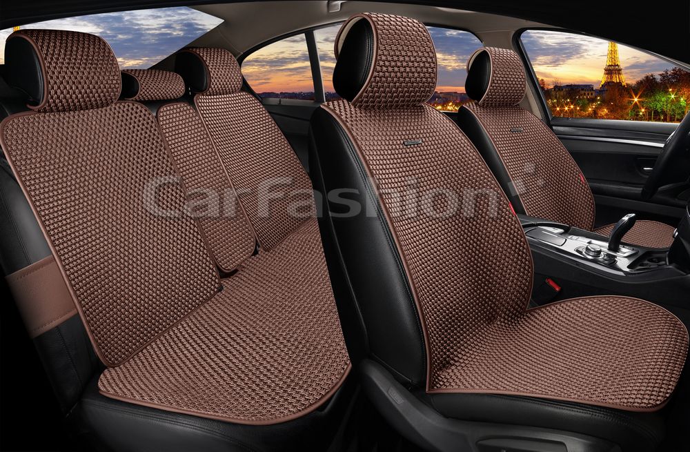 Накидки универсальные CarFashion 2D Kant Plus для авто, цвет Коричневый. Артикул 27371