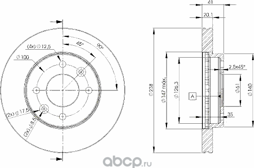 Диск тормозной (Icer). Артикул 78BD6572