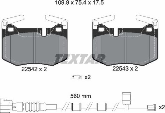 Тормозные колодки Textar Q+. Артикул 2254201