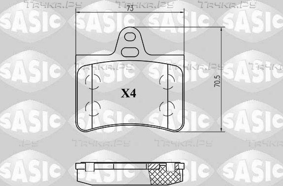 Тормозные колодки Sasic задние для Citroen C5 II 2008-2017. Артикул 6210034