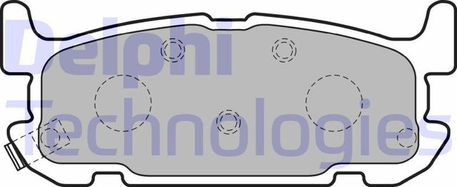 Тормозные колодки Delphi (органический) задние для Mazda MX-5 II (NB) 1998-2005. Артикул LP1752