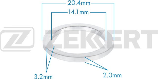 Шайба Hyundai  Kia (миним. кол-во заказа 10 шт) Zekkert (алюминий). Артикул BE-3666