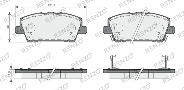 Колодки дисковые (Renzo). Артикул RNZ107