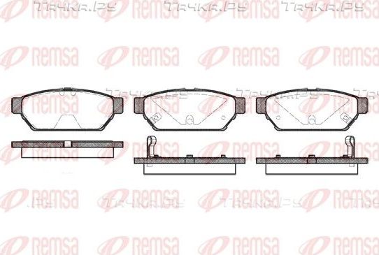 Тормозные колодки Remsa задние для Mitsubishi Mirage IV 1991-1995. Артикул 0440.02