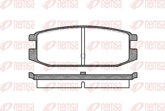 Тормозные колодки Remsa задние для Mitsubishi Pajero I 1983-1991. Артикул 0217.00