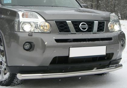 Защита RusStal переднего бампера d63 (5 секций) для Nissan X-Trail T31 2007-2010. Артикул NXZ-000092