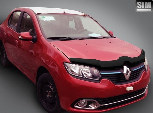 Дефлектор SIM для капота Renault Logan II 2014-2026. Артикул SRELOG1412