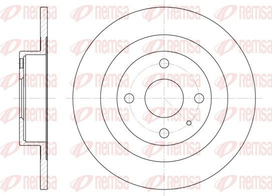 Тормозной диск Remsa задний для Mazda 323 VI (BJ) 1998-2004. Артикул 6833.00