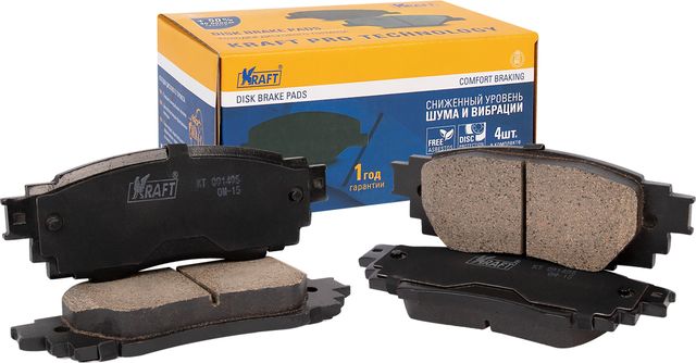 Колодки дисковые задние (с антишумовой накладкой) (Kraft). Артикул KT091495