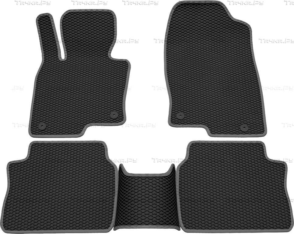 Коврики Rezkon EVA для салона Mazda CX-5 II 2017-2026 Серый кант. Артикул 9023020202