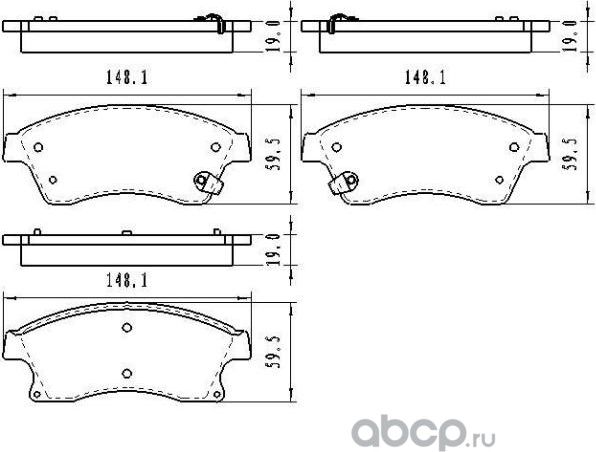 Колодки дисковые передние Chevrolet Cruze/Orlando 1.4-2.0 2009 (Winkod). Артикул W2143112BP