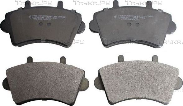 Тормозные колодки Denckermann передние для Nissan Interstar 2002-2026. Артикул B110582