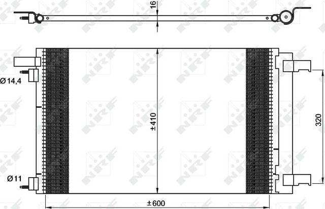 Радиатор кондиционера (конденсатор) NRF EASY FIT для Peugeot RCZ I 2010-2015. Артикул 35948