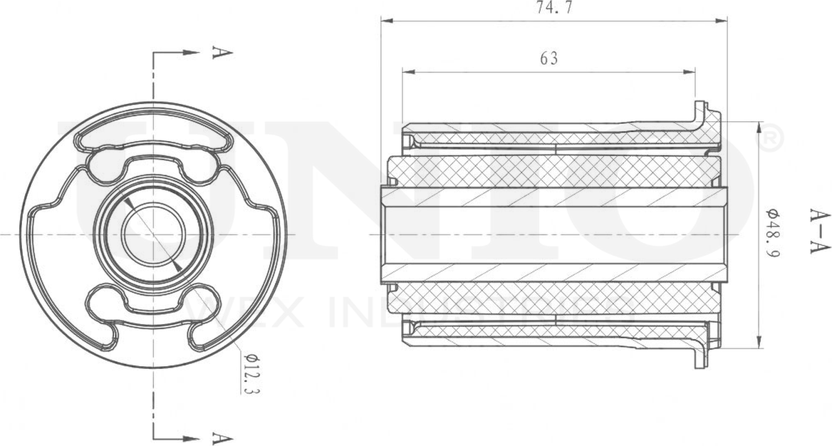 Сайлентблок балки (Unio). Артикул RMP-20044