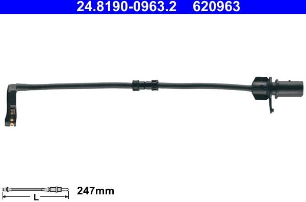 Датчик износа тормозных колодок  ATE. Артикул 24.8190-0963.2