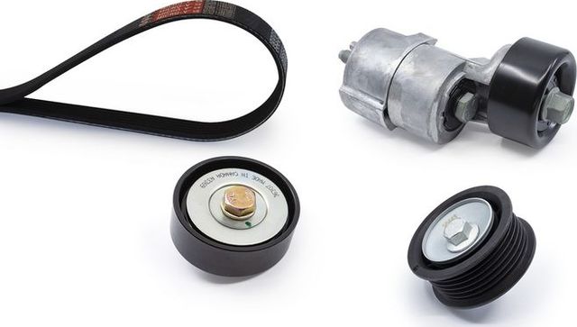 Приводной ремень поликлиновой с роликами (комплект) Gates Micro-V® для Kia Cerato II 2009-2013. Артикул K076PK2160