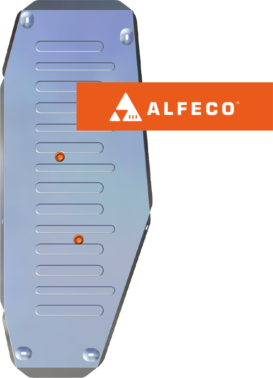 Защита алюминиевая Alfeco (4мм) для топливного бака Changan CS75 FL 4WD 2018-2026. Артикул ALF.57.06AL4