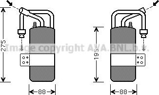 Осушитель кондиционера AVA (алюминий). Артикул FDD386