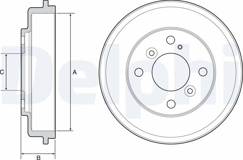 Тормозной барабан Delphi. Артикул BF525