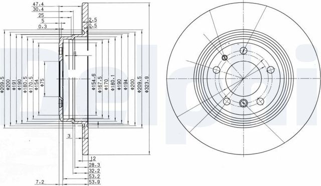 Тормозной диск Delphi. Артикул BG2671