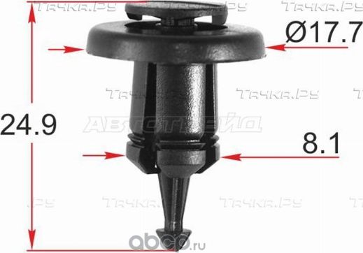 Клипса крепежная NISSANRENAULT 10 штук (SAT). Артикул STKE362