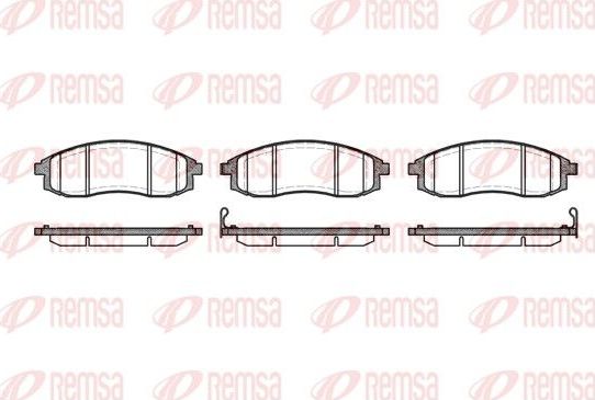 Тормозные колодки Remsa передние для Mitsubishi L200 III 1996-2007. Артикул 0598.12