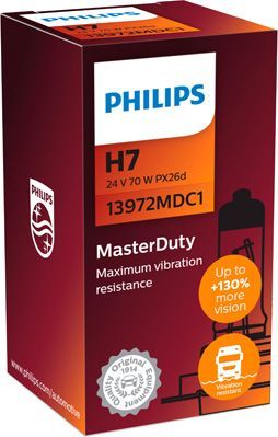 H7 24V- 70W (PX26d) (вибростойкая) MasterDuty Philips MasterDuty. Артикул 13972MDC1