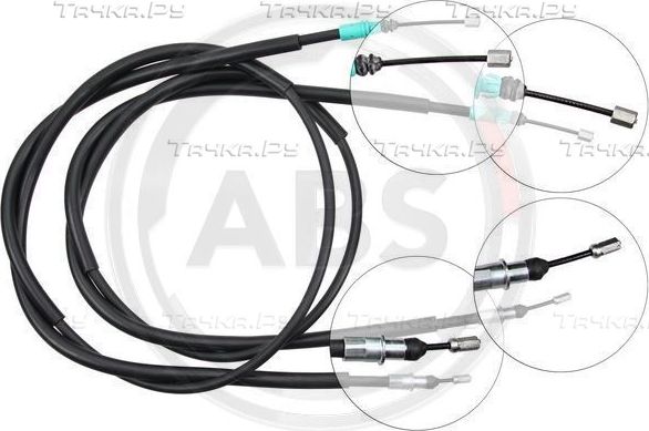 Трос ручника (тросик ручного тормоза) ABS. Артикул K10765