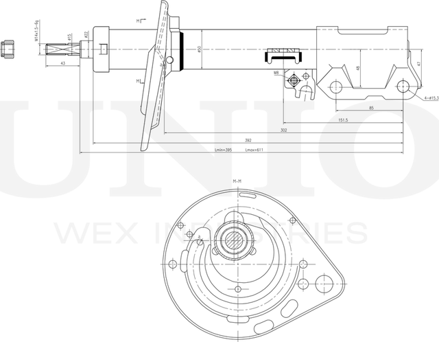 Амортизатор подвески (Unio). Артикул SAB-10190