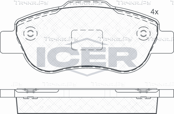 Тормозные колодки Icer. Артикул 181659