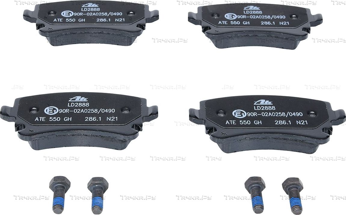 Тормозные колодки ATE Ceramic задние для Audi A6 allroad II (C6) 2006-2011. Артикул 13.0470-2888.2