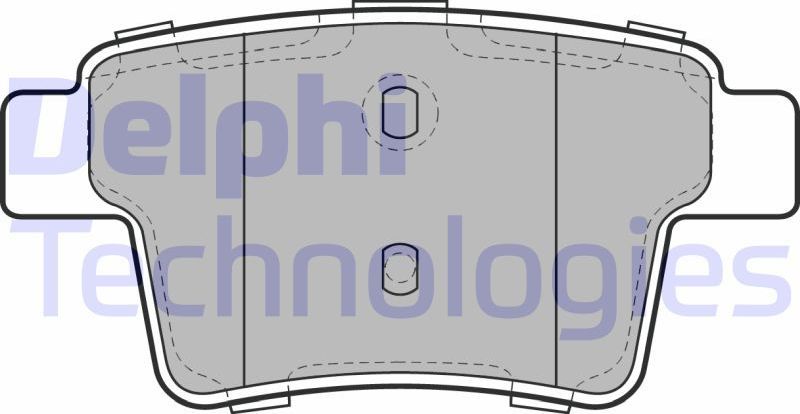 Тормозные колодки Delphi (Low-Metallic). Артикул LP1957