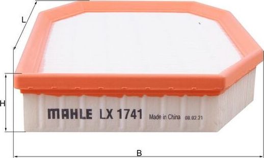 Воздушный фильтр Mahle-Knecht для BMW 7 V (F01/F02/F04) 2009-2015. Артикул LX 1741