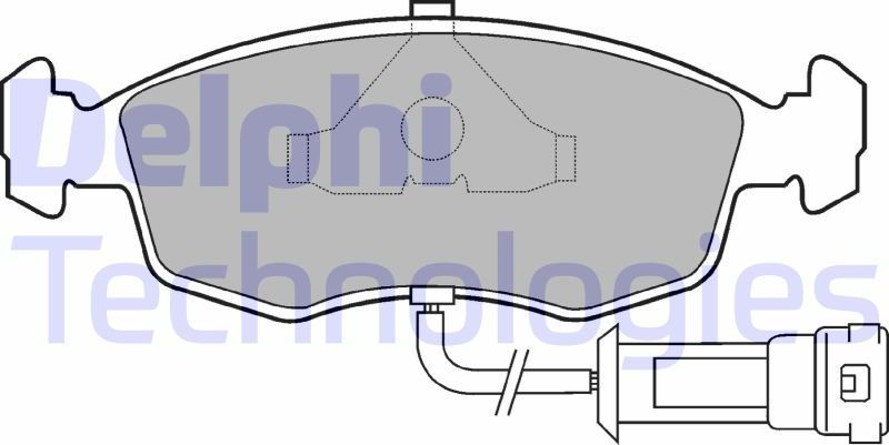 Тормозные колодки Delphi (Low-Metallic). Артикул LP457