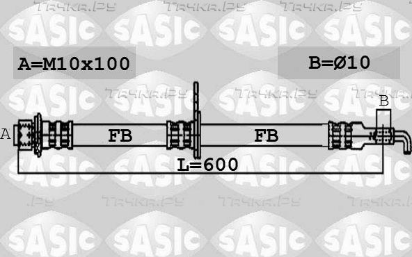 Тормозной шланг Sasic передний левый для Toyota Avensis I 2000-2003. Артикул 6606055