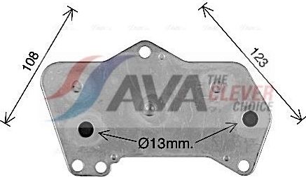 Радиатор масляный (маслоохладитель) для АКПП AVA (алюминий) для Audi A3 III (8V) 2012-2026. Артикул AI3435