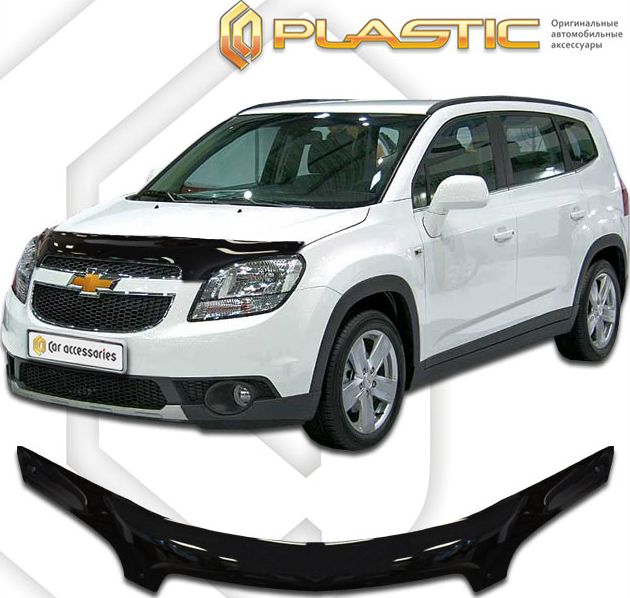 Дефлектор СА Пластик для капота (Classic черный) Chevrolet Orlando  2011–2026. Артикул 2010060106350
