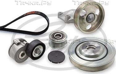 Приводной ремень поликлиновой с роликами (комплект) Gates Micro-V®. Артикул K186PK1218