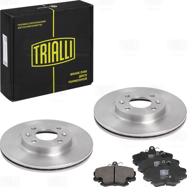 Комплект торм. дисков и колодок для а/м Renault Logan (07-) перед. (BK 095103) T (Trialli). Артикул BK095103