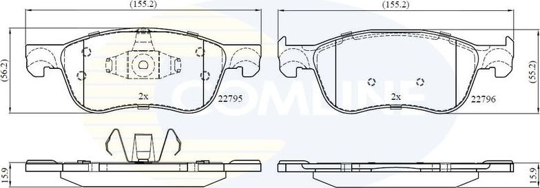 Тормозные колодки Comline Comline. Артикул CBP02368
