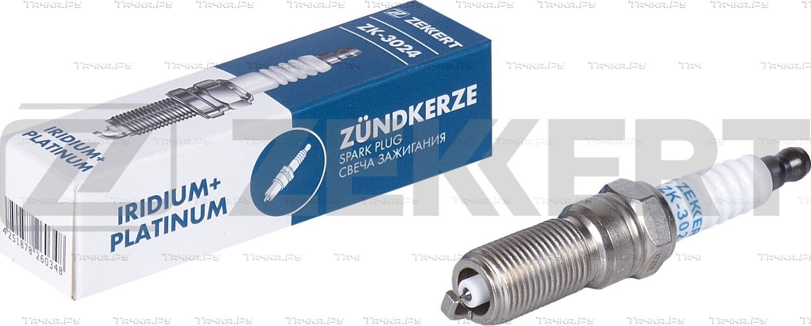 Свеча зажигания Zekkert для Ford Fiesta V 2001-2008. Артикул ZK-3024