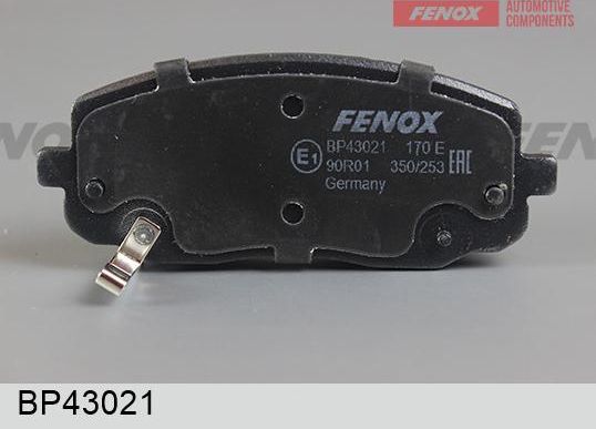 Тормозные колодки Fenox. Артикул BP43021