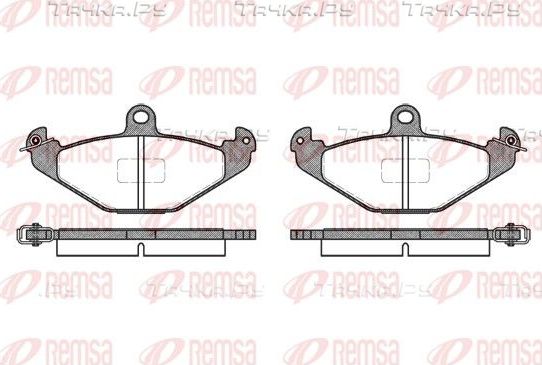 Тормозные колодки Remsa задние для Renault Laguna I 1993-2001. Артикул 0345.10