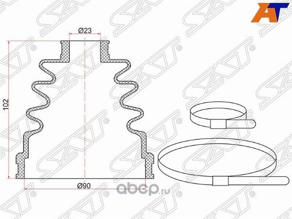 Пыльник шруса наружный NISSAN TEANA J31 03-08HYUN (SAT). Артикул T86C