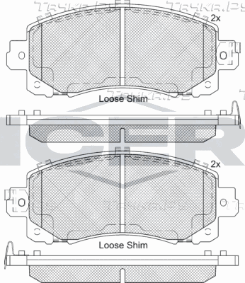 Тормозные колодки Icer передние для Subaru Impreza V 2016-2026. Артикул 182313