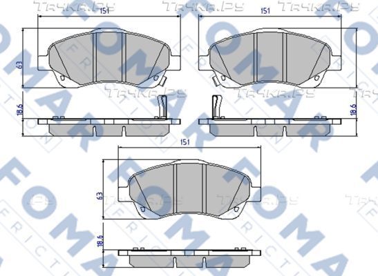 Тормозные колодки Fomar. Артикул FO 924281