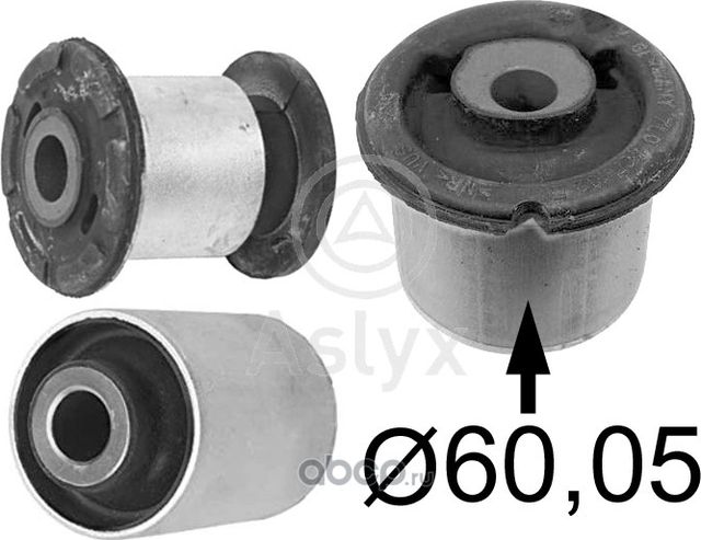 К-Кт сайлентблоков AUDI Q7 (4LB) TOUAREG (7LA, 7L6, 7L7) (Aslyx). Артикул AS502168