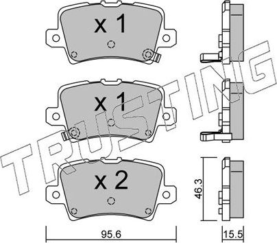 Тормозные колодки Trusting задние для Honda Civic VIII 2006-2012. Артикул 745.0